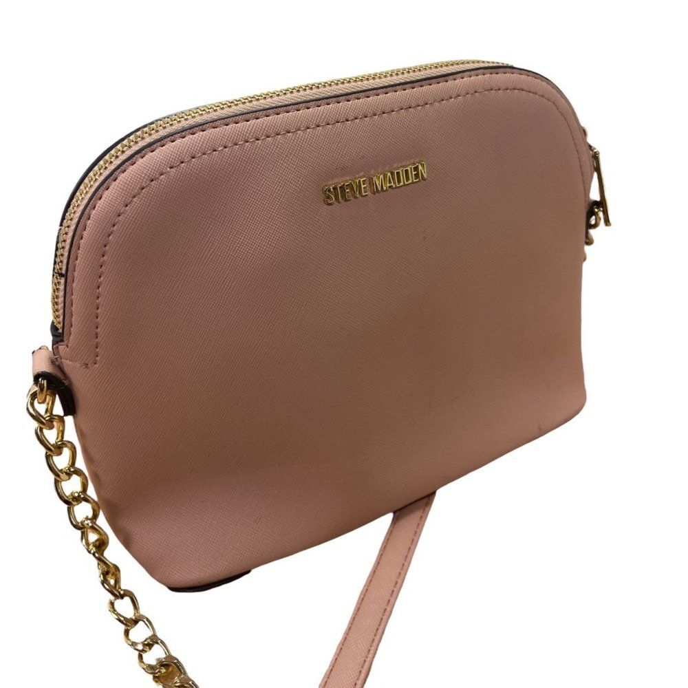 Steve Madden Vinyl Pink with Black Lining Hand Bag